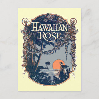 Carte postale Rose hawaïen