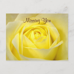 Carte postale rose jaune