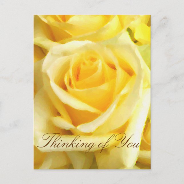 Carte Postale Rose jaune_ (Devant)