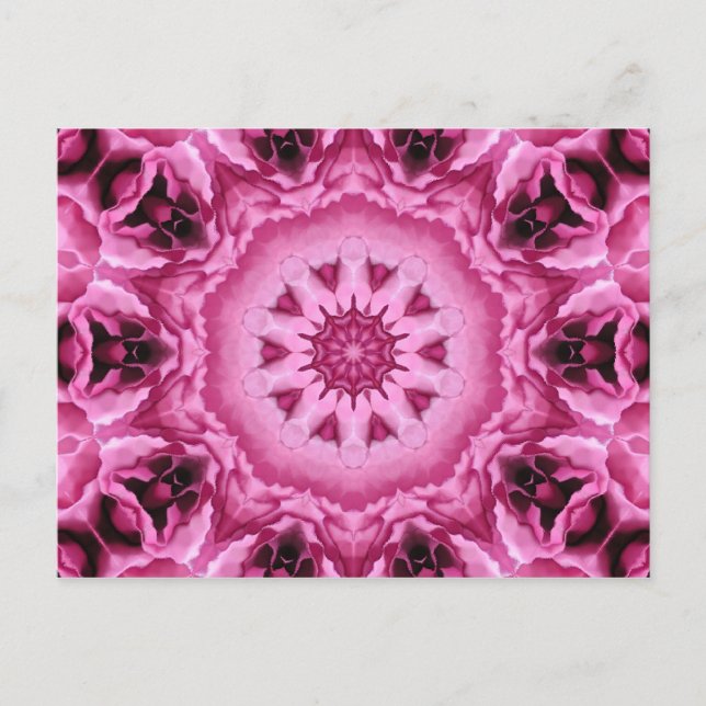 Carte Postale Rose Kaleidscope (Devant)