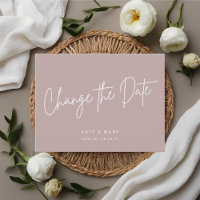 Rose minimal moderne Changer le Faire-part de date