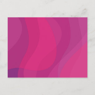 Carte Postale rose, moderne, cool, tendance illustration ondulée