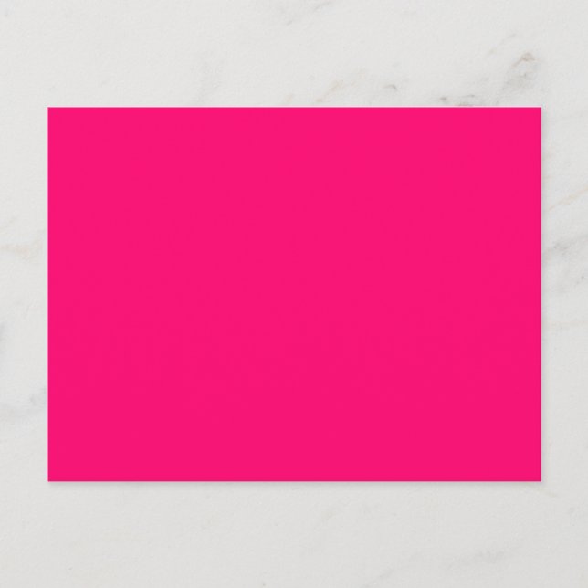 Carte postale rose néon – Commandes personnalisées (Devant)