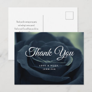 Carte Postale Rose noir foncé gothique Merci photo
