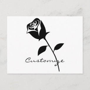 Carte Postale Rose noir Valentine Flower Thunder_Cove
