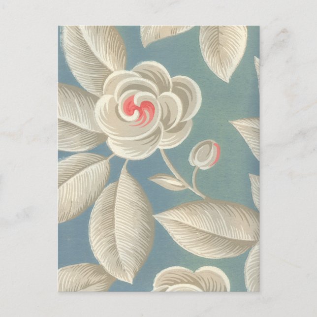 Carte Postale Rose oeil rose Vintage (Devant)