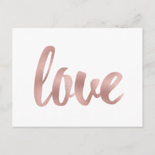 Carte postale rose or