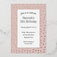 Carte postale rose or confetti pastel rose