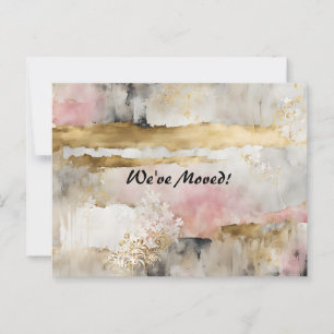Carte Postale Rose Or Gris Wabi Sabi Nouvelle Adresse