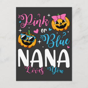 Carte Postale Rose Ou Bleu Nana Vous Aime Bébé Citrouille