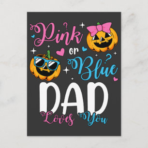 Carte Postale Rose Ou Bleu Papa T'aime Citrouille Bébé