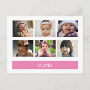 Carte Postale Rose Pâle Personnalisé – Photo Personnalisée