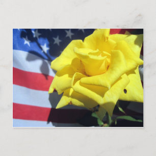 Carte Postale Rose patriotique