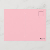 Carte postale rose personnalisée avec design de sa