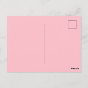 Carte postale rose personnalisée avec design de sa