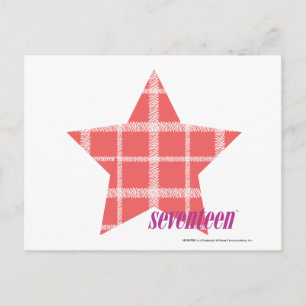 Carte Postale Rose plaid 3