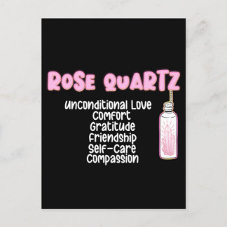 Carte Postale Rose Quartz Chakra pierre angulaire de la spiritua