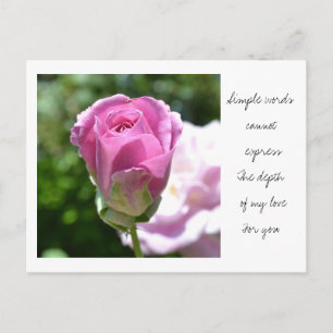 Carte postale Rose romantique