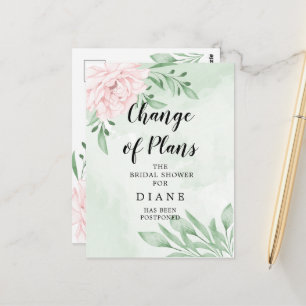 Carte Postale Rose rose clair Changement de date Enterrement de 