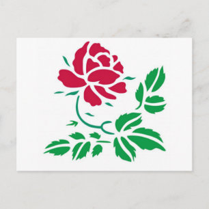 Carte Postale Rose rouge