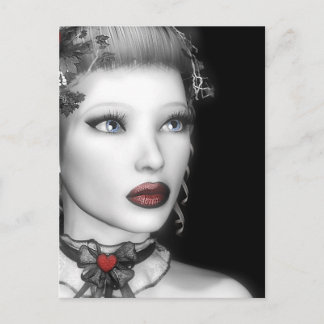 Carte postale Rose rouge