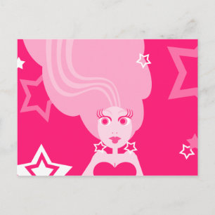 Carte postale Rose Star Girl