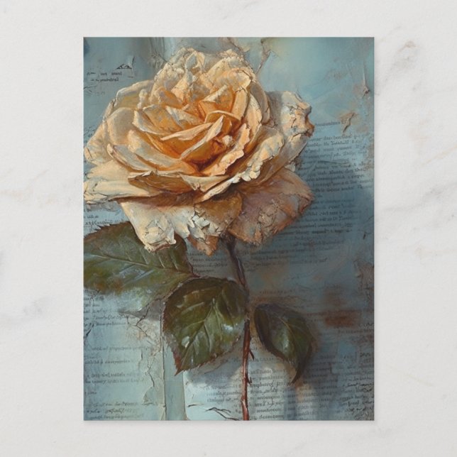 Carte postale Rose vintage (Devant)