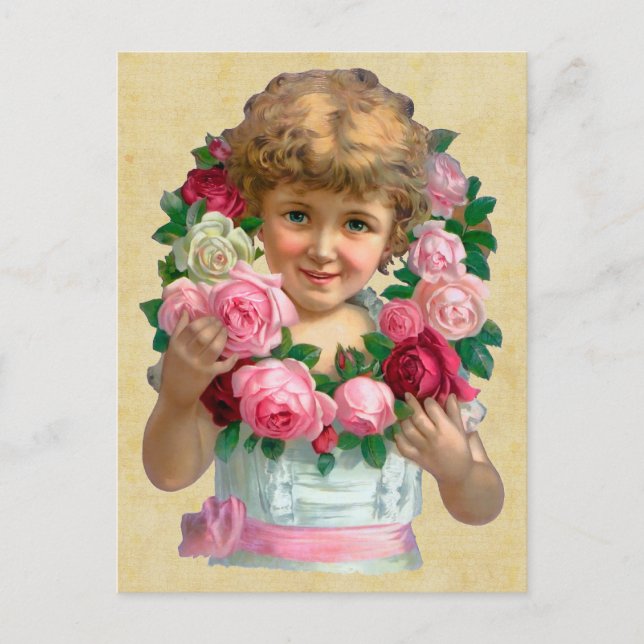 Carte postale Rose vintage (Devant)