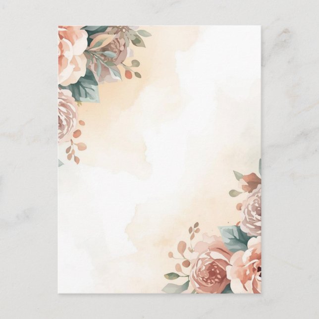 Carte Postale Rose Water Color (Devant)