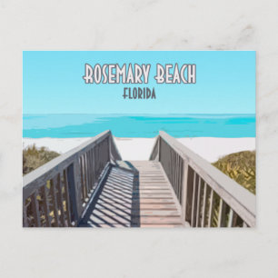 Carte Postale Rosemary Beach Floride Côte du Golfe Vintage