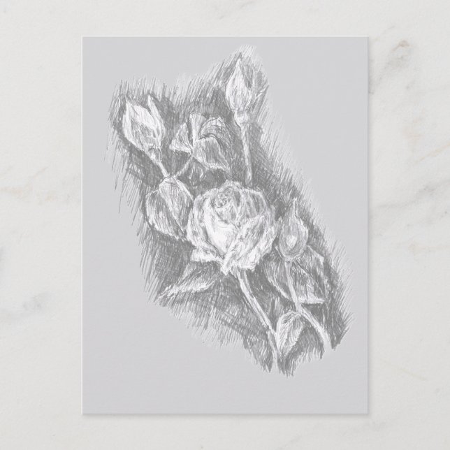 Carte Postale Roses (Devant)
