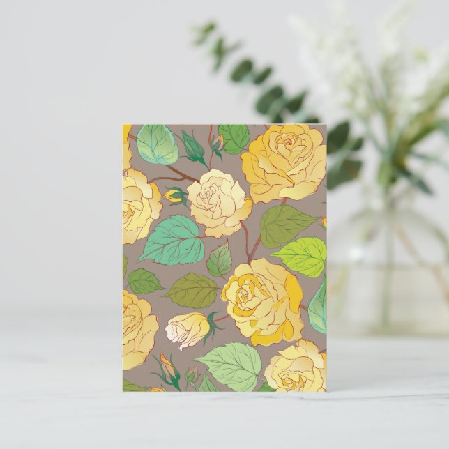 CARTE POSTALE ROSES 3 (Debout devant)