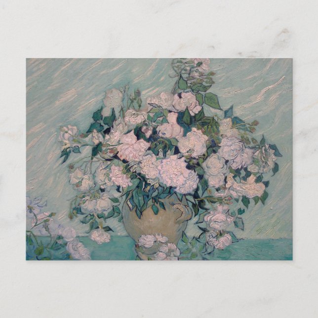 Carte Postale roses blanches-1890-vincent van gogh (Devant)