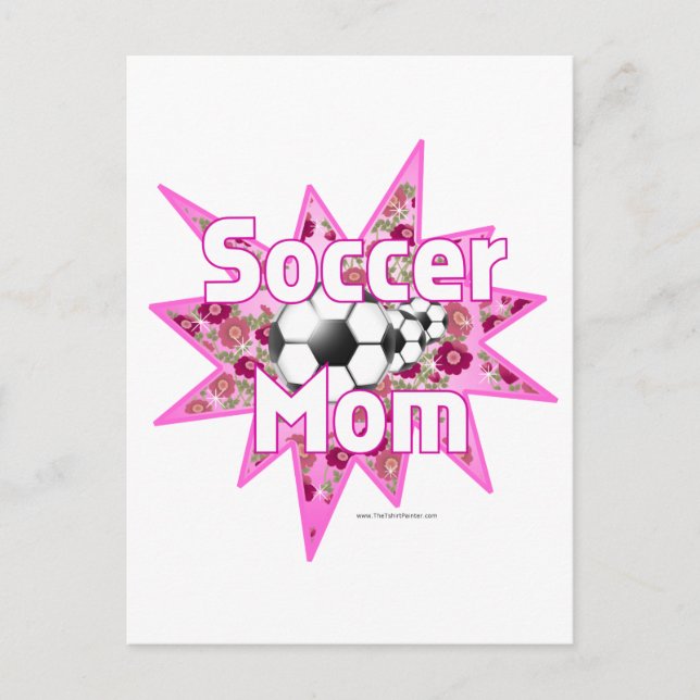 Carte Postale Roses de maman de football (Devant)