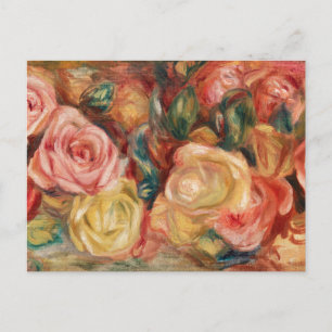Carte Postale Roses de Renoir Impressionist Painting
