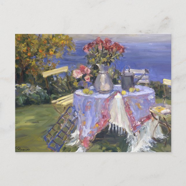 Carte Postale Roses en bord de mer (Devant)