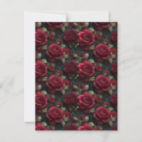 Roses et bourgeons rouges romantiques foncés sur d
