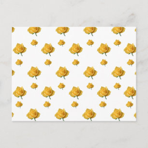 Carte Postale Roses jaunes