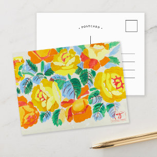 Carte Postale Roses jaunes   Raoul Dufy