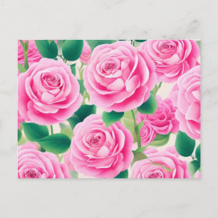 Carte Postale Roses roses
