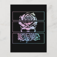 Roses rouges Crâne gothique Wicca Pastel Fleurs go
