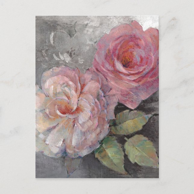 Carte Postale Roses sur Grey (Devant)