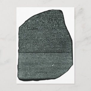Carte postale Rosetta Stone Hiéroglyphe égyptien a