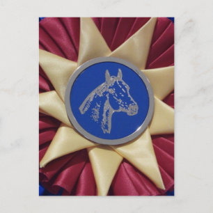 Carte Postale Rosette du spectacle de chevaux