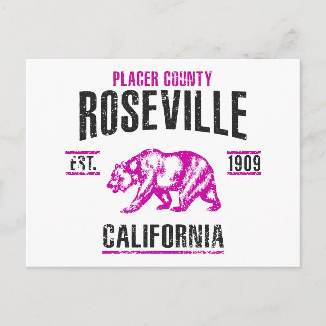 Carte Postale Roseville (Devant)
