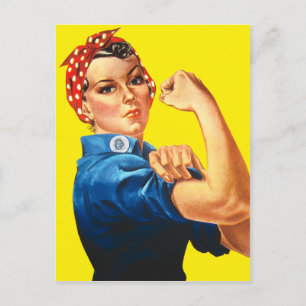 Carte Postale Rosie le Riveter, On Peut Le Faire !
