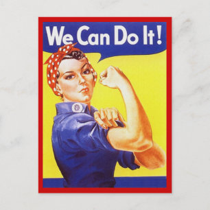 Carte postale Rosie le Riveter Patriotique 2ÈME GU