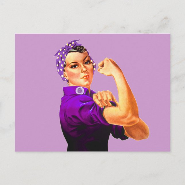 Carte Postale Rosie The Riveter - Violet (Devant)
