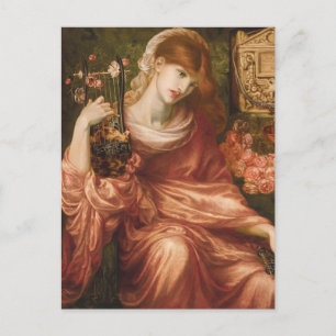 Carte Postale Rossetti Roman Harp Player Postcard