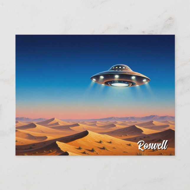 Carte Postale Roswell Nouveau Mexique UFO (Devant)